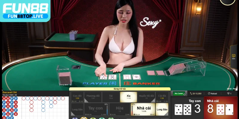 Sảnh Sexy Game - Cá cược casino cùng dealer nóng bỏng 3 Trò chơi baccarat tại sảnh Sexy Game để bạn thử sức